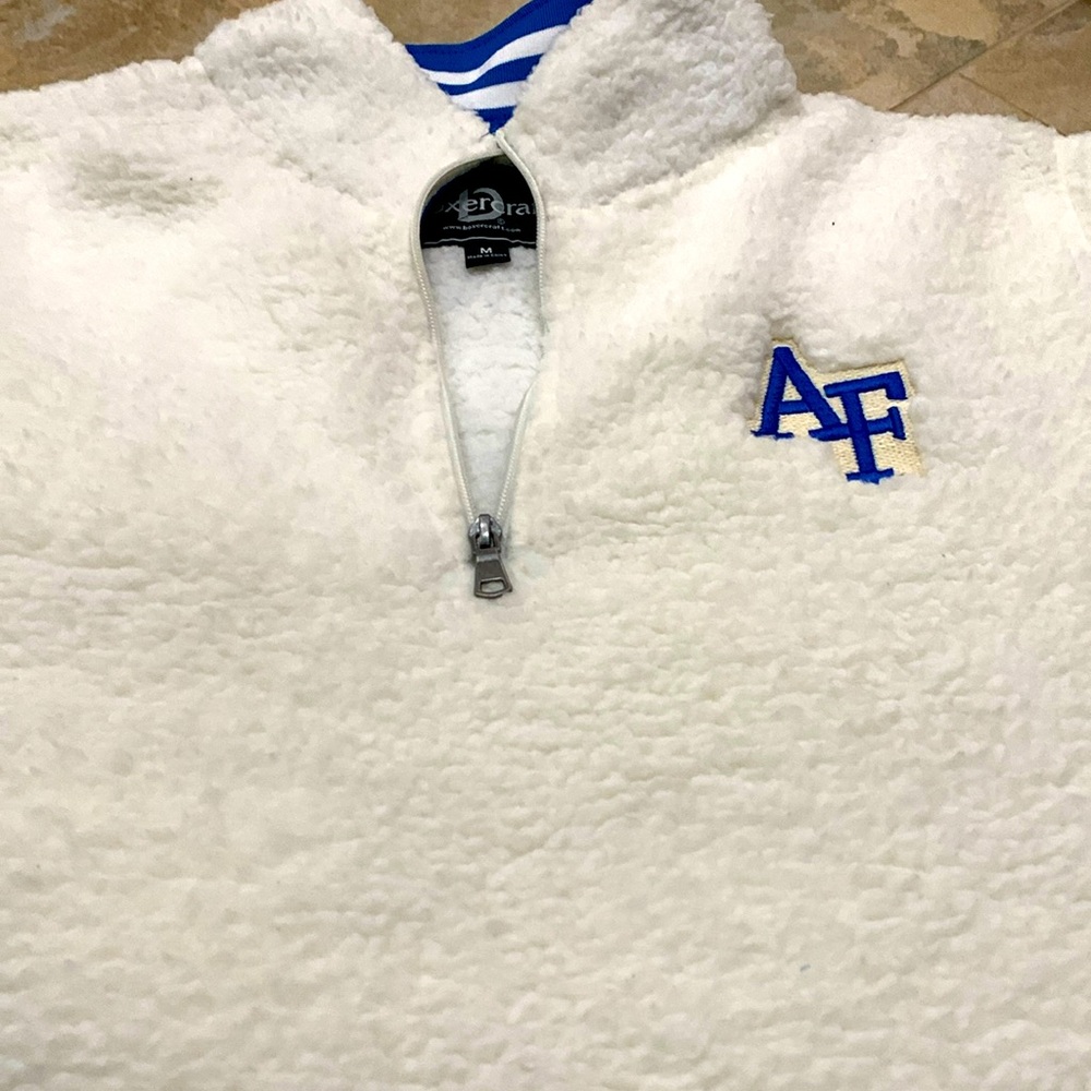 Air Force sweatshirt. 3/4 zip.